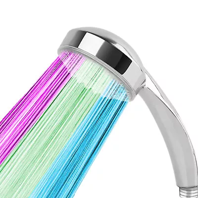 Home Bathroom 7 Colors Changing LED Shower Head Automatically Hydropower 6L/Min • $13.76