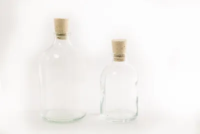 £4.50 • Buy Small Mini 30ml Glass Bottles - Natural Cork - Packs Of 50-150 - Wedding Favours