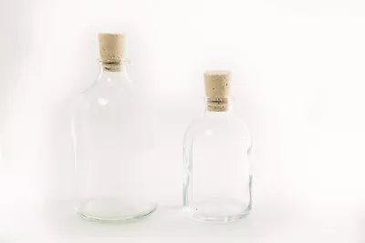 £4.50 • Buy Small Mini 30ml Glass Bottles - Natural Cork - Packs Of 50-150 - Wedding Favours