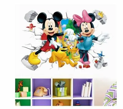 Mickey Mouse Wall Sticker For Kids Room Baby Bedroom Cute Mikey Cartoon Poster • $9.55