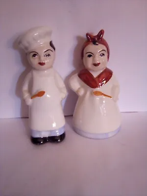 Vtg Man &Woman Chefs Salt &Pepper Shakers.Excellent Condition. #111 • $30