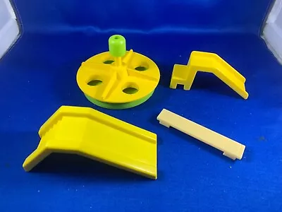 Vintage Fisher-Price Little People School Playground Lot Merry-Go-Round Slides • $21.50