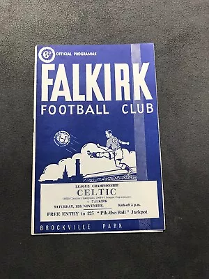 Falkirk V Celtic  12th Nov 1966  Scottish League Div 1 Lisbon Year. • £6.99