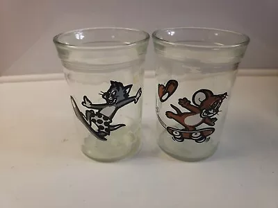 Collectible Welch's Jelly Jar / Juice Cup Tom & Jerry Set Of 2 • $12