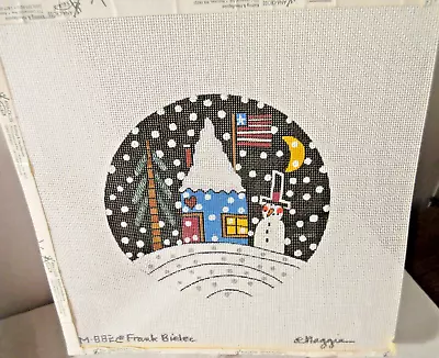 Maggie & Co SNOWY NIGHT By Frank Bielec HP Needlepoint Canvas 6  18 Mesh • $59.99