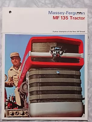 Vintage Massey Ferguson MF 135 Tractor Advertising Booklet With Fold Out • $65