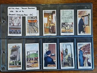 Railway Equipment 1938 Wills Cigarette Cards - Full Set Of 50 Cards • £9.99