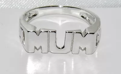 Sterling Silver MUM Ring - ALL SIZES AVAILABLE ~ Real 925 Sterling Silver • £14.95