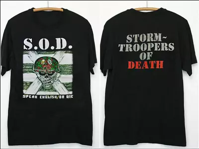 S.O.D Speak English Anvil Black All Size Shirt Both Sides • $28.19