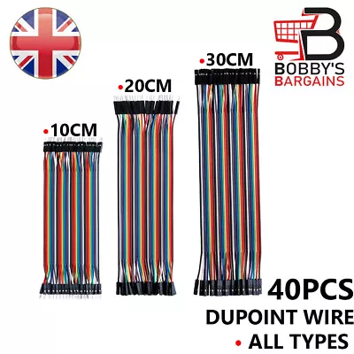 40pcs Dupont Jumper Wire Lead Breadboard Cable Arduino Jump Hobby Female Male • $8.53