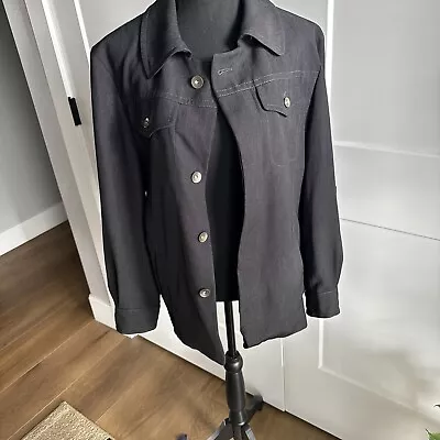 Venturo Blazer From Germany Shirt Jacket Men’s 46 Charcoal Lined Multi Pocket • $25