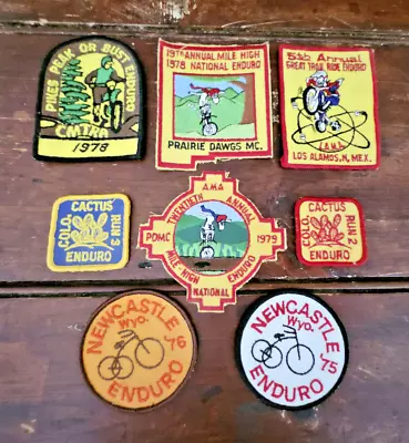 Vintage Motorcycle Patches 8 X 1970's Enduro / Colorado / New Mexico / Wyoming • $50