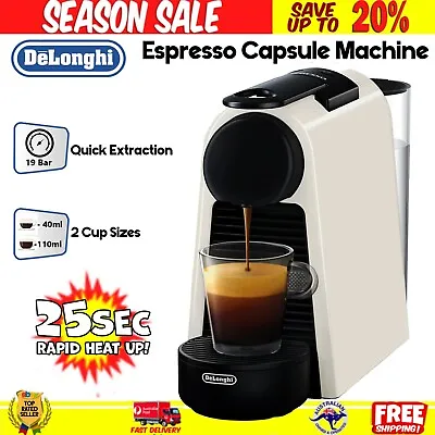 Delonghi Nespresso Essenza Mini Solo Capsule Coffee Machine Espresso Maker White • $202.64