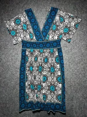 Maggy L Women V Neck Dress Size 10 Multi-Color's • $21