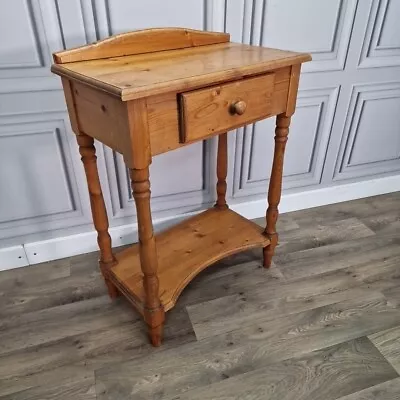 Antique Victorian Style Solid Pine Wood Hall Console Table - Drawers Wash Stand • £139.99