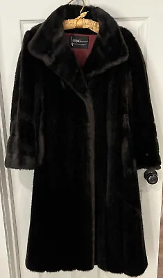 Vtg Tissavel Of France “Lovemans” Women’s Faux Fur Coat Full Length No Belt • $59.99