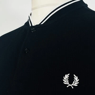 £3.70 • Buy Fred Perry Bomber Polo Shirt - Black/ White - XXL/2XL - Scooter Mod 60s Casuals