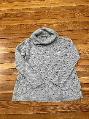 Elsamanda Anthropologie Made Italy Gray Mohair Blend Sweater Women's Size Small • $21.99