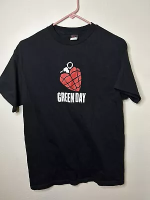 Green Day Heart Grenade 2004 Era Shirt - Used Size Medium Lic. By Cinder Block • $24.99