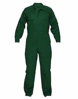 Mens Green Boiler Suit Workwear Mechanic Coverall Safety Protective Reflective • £18.99