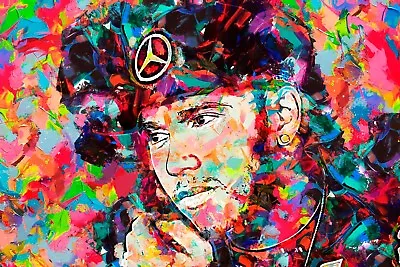 Lewis Hamilton F1 Canvas Art Print • £13.99