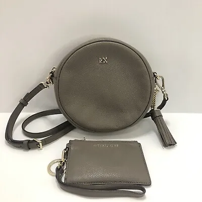 Michael Kors Pebbled Leather Purse Canteen Crossbody Shoulder Bag Brown + Wallet • $65.50