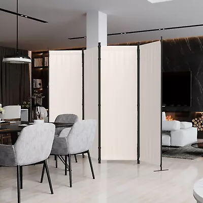 4 Panel Room Divider Folding Privacy Screens Home Office Separation White • $45.49