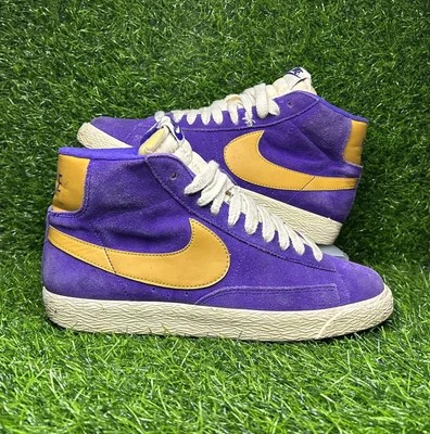 £24.99 • Buy Vintage Nike Blazer Purple Suede High Top Trainers Uk 5 Eu 38.5 LA Lakers