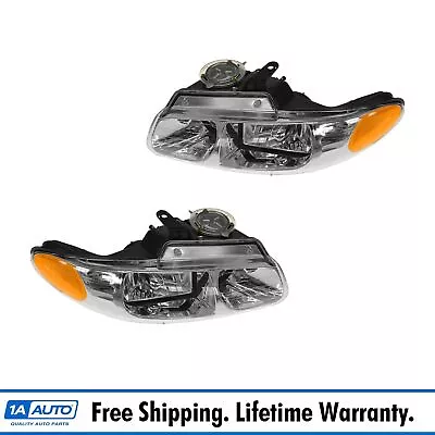 Quad Headlights Headlamps Left & Right Pair Set For 2000 Grand Caravan Voyager • $124.95