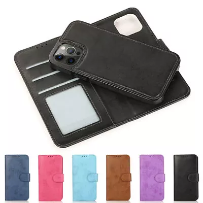 $15.99 • Buy For IPhone 14Plus 13 12 11 Pro Max XR 8 Removable Wallet Case Leather Flip Cover