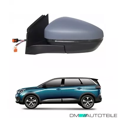 Exterior Mirror Completely Left Heated Convex For Citroën C5 Peugeot 3008 SUV 5008 • £143.04