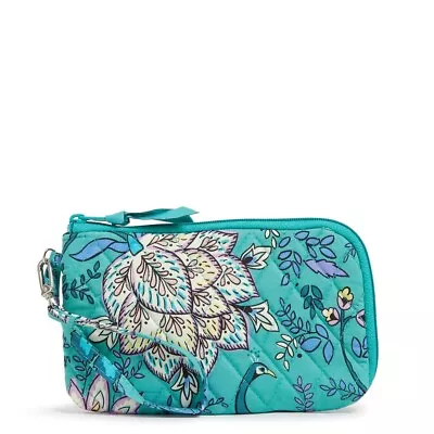 Vera Bradley RFID Slim Wristlet Peacock Garden NWT Wallet • $28.49