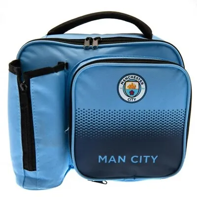 Official Manchester City FC Football Insulted Lunch Bag Box Bottle Holder BNWT • £14.99
