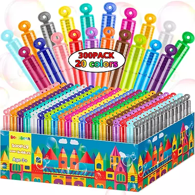 300Pcs 20 Colors Mini Bubble Wands Set Party Favors Assortment Toys For Kids Ch • $41.99