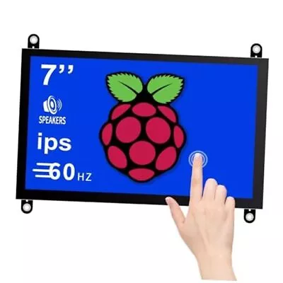  7 Inch Raspberry Pi Screen Touchscreen Monitor 1024x600 HDMI Monitor 16:9 IPS  • $88.09