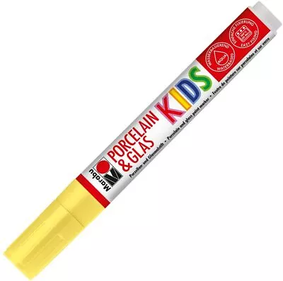 Marabu Porcelain & Glass Painter Kids Marker Pen Yellow • £4.26