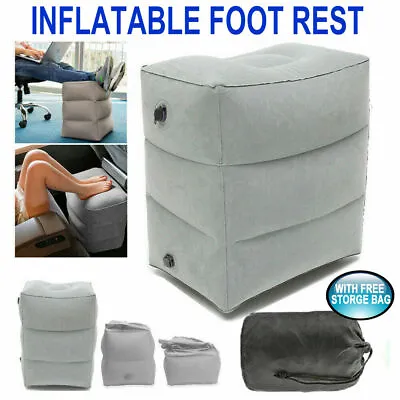 $16.99 • Buy Travel Inflatable Foot Rest Air Pillow Cushion Office Home Leg Footrest Relax AU