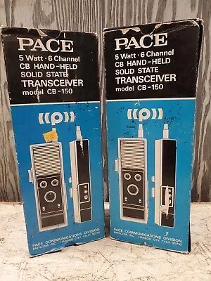 VTG Pair Of Pace CB-150 5 Watt 6 Channel Transceiver Radios W/ Original Box • $150