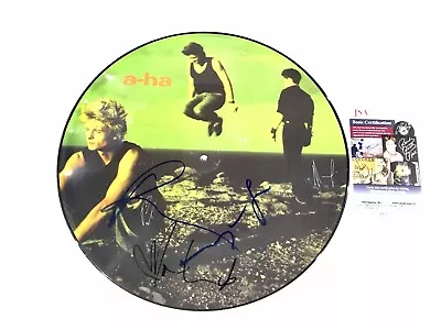 A-ha Signed Limited Edition 12  Vinyl Picture Disc Record Morten Pal Mags JSA • $499.99