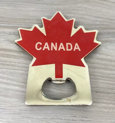 Canada Fridge Magnet Maple Leaf With Bottle Can Opener 3 X 3 1/2  • $10