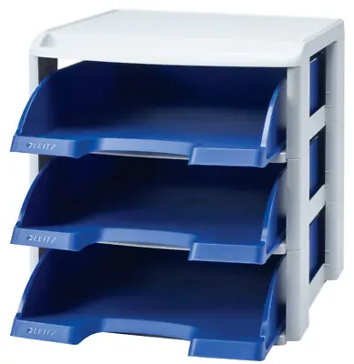 £29.99 • Buy Leitz Plus Letter Tray Polystyrene Blue 31.5 X 35.5 X 28.5cm 53270035 D3LX