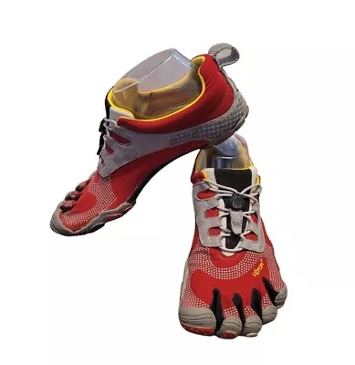 Vibram Five Fingers V-Run EU 39 Women's US Size 7 Barefoot Shoes Red Gray • $26.99