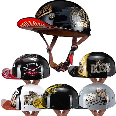 New Motorcycle Half Helmet Open Face Helmets Baseball Cap Helmet Scooter Helmet • $55.96