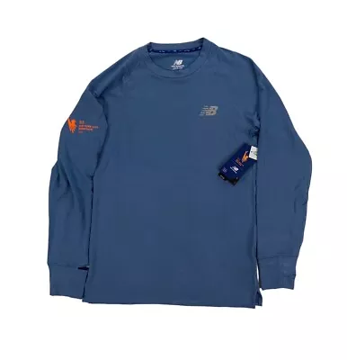 NEW New Balance 2023 New York City Marathon 1Nitro Long Sleeve Mens Shirt Blue • $51.26