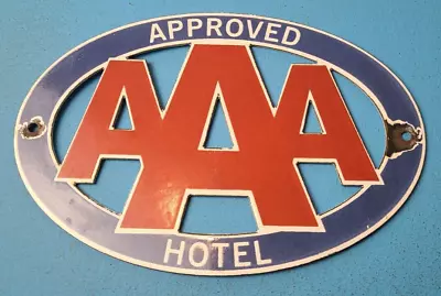 Vintage Aaa Porcelain Hotel Gas Automobile Dealer Roadside Service Pump Sign • $139.47