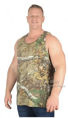 Big Mens Forge Dirk Jungle Print Vest Camo Sizes 2XL 3XL 4XL 5XL 6XL 7XL 8XL • £12.49