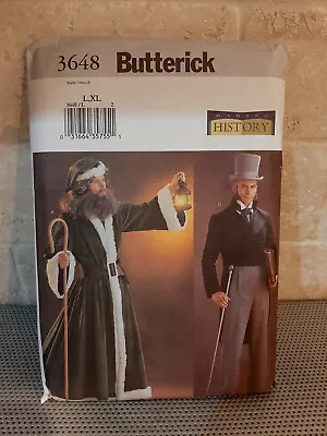 Butterick Pattern 3648 Mens Charles Dickens Victorian Santa History Costume L/XL • $24.99