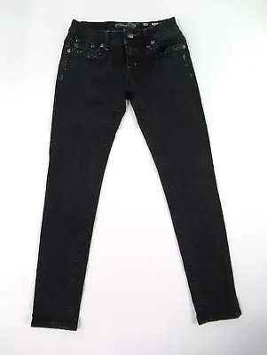 Miss Me Mid-rise (skinny) Black Jeans Tag Size 28 Mm#735 • $29.99