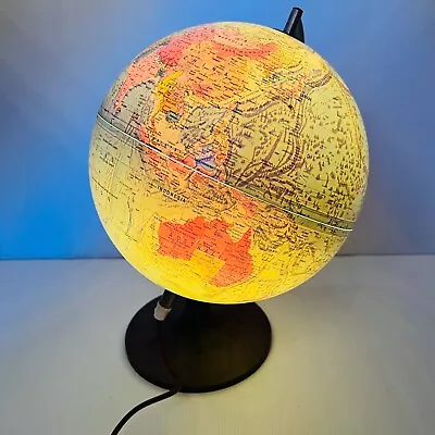 Vintage Light Up Globe Lamp Earth Micador Electrical Ornament RARE • $193.02