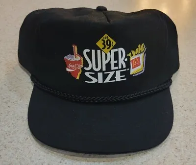 Vintage McDonalds Employee Baseball Hat Ball Cap 39 Cents Super Size 80s 90s • $40